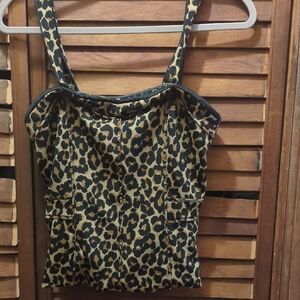 Leopard Print Women's Bustier/Tube Top WHBM Sz 4